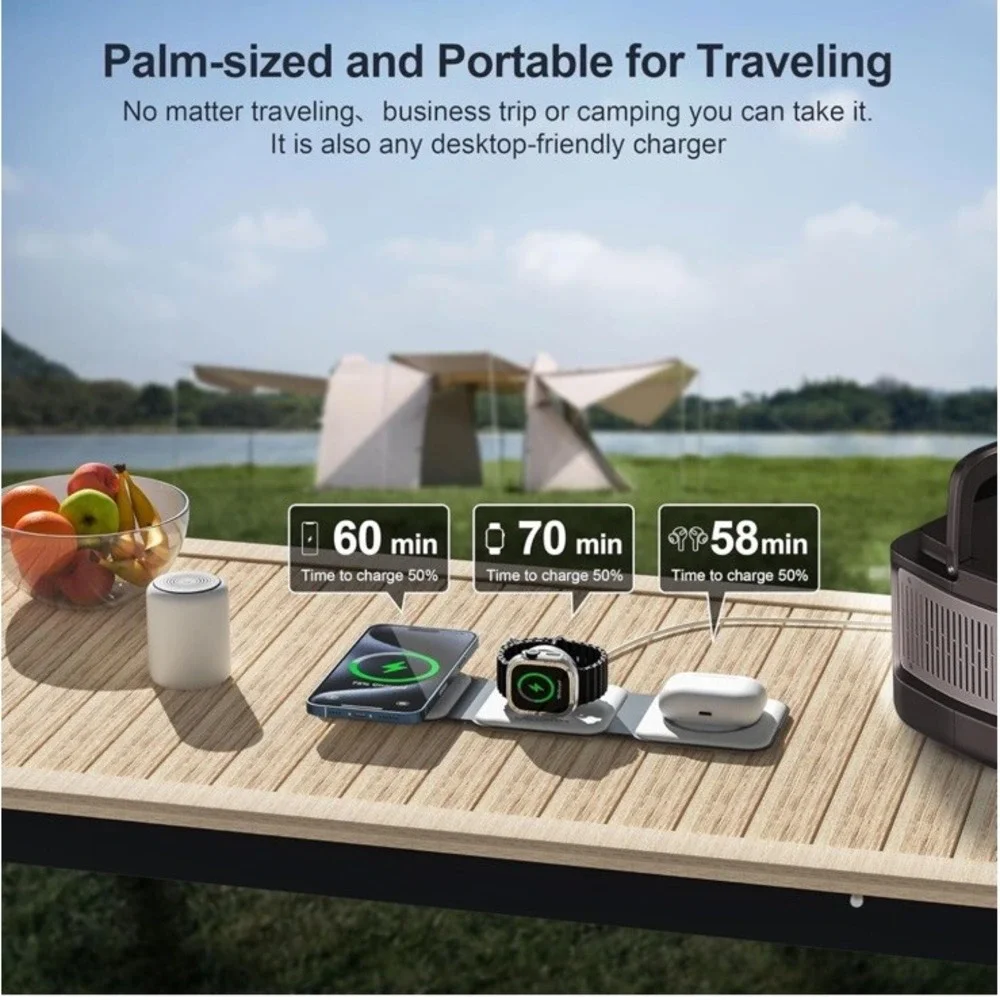 UCOMX Nano 3 in 1 Wireless Charger for iPhone,Magnetic Foldable 3 in‎ 1 Charging